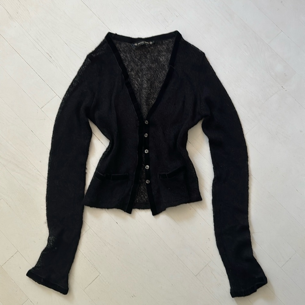 Plein Sud sheer black cardigan